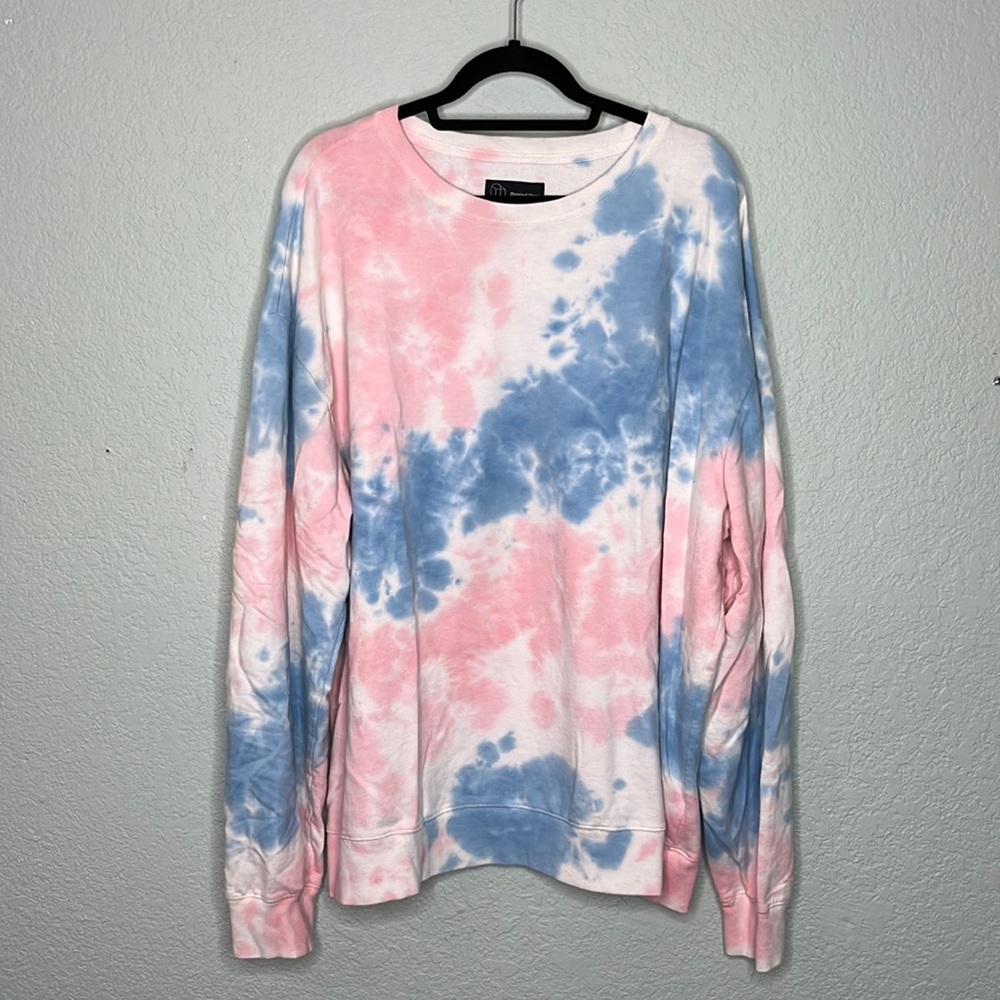 Original use xxl pink and blue tie-dye sweatshirt